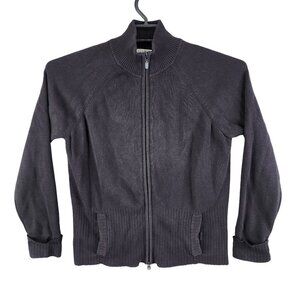 Boys Vintage Black Covington Sweater Jacket Full Zip Long Sleeve Size L (14-16)